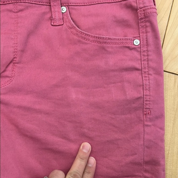 Seven Women's Pink Weekend Short Denim Shorts Size 8 - Picture 7 of 8